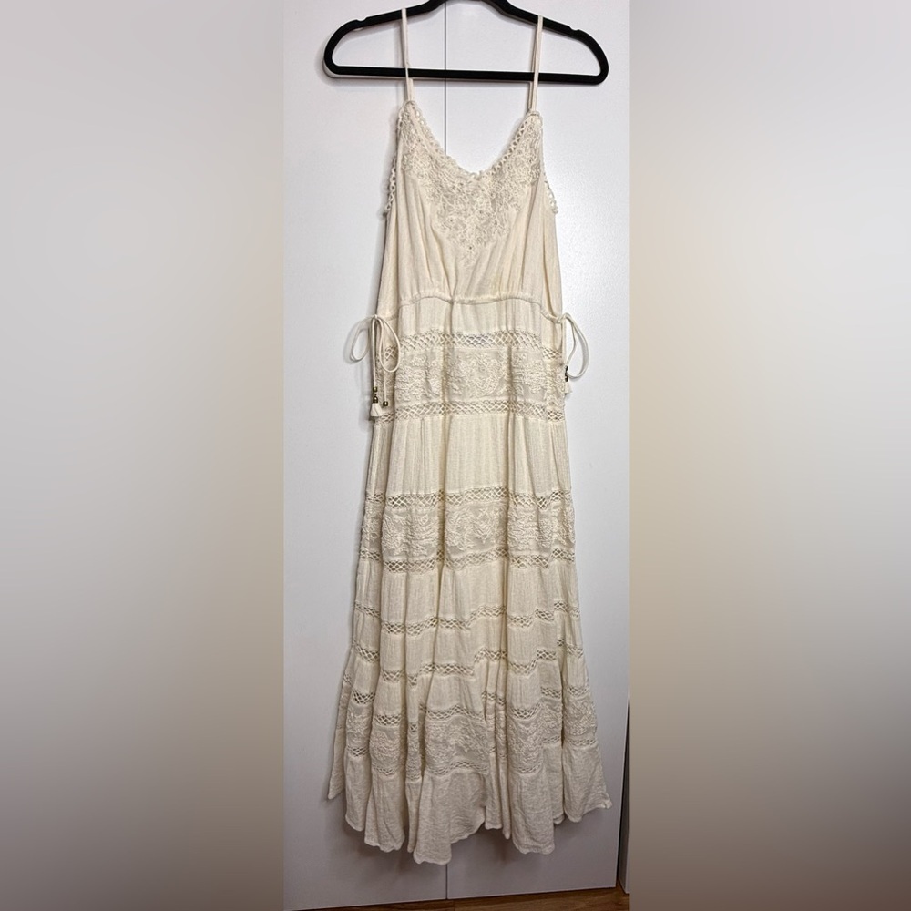 Love Sam Aurora Maxi Dress In Ivory Beaded Embroidery Boho NWT Size Small $355 - Picture 4 of 14